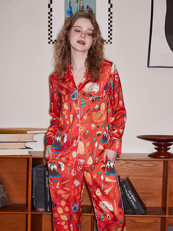 Orange Dessert Pajama Set-Massicos