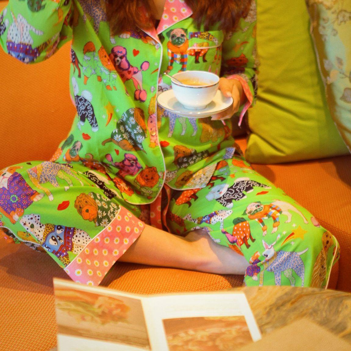 Artistic Illustration Pajama Set-Massicos