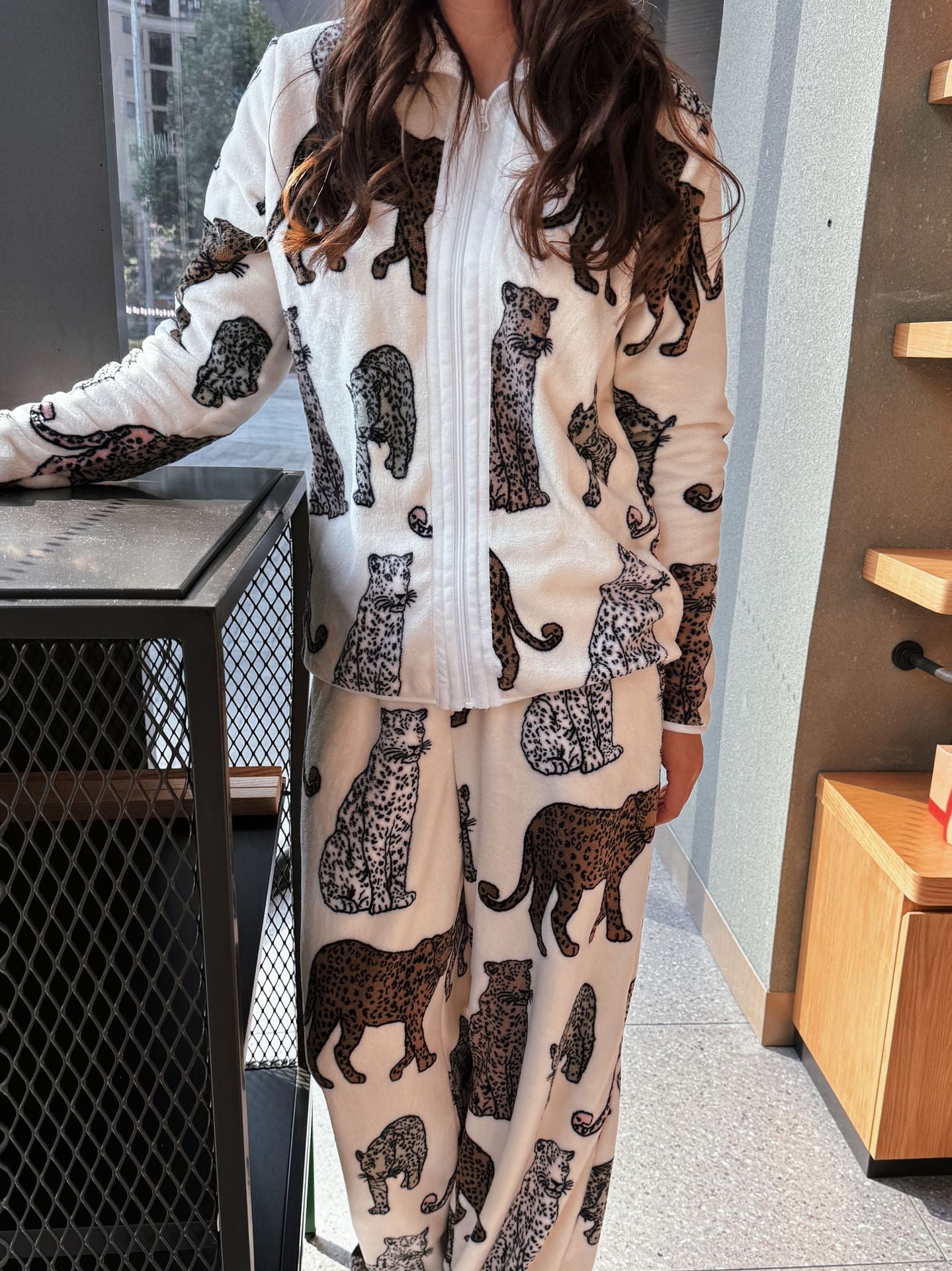 Melard Leopard Print Pajama Set-Massicos
