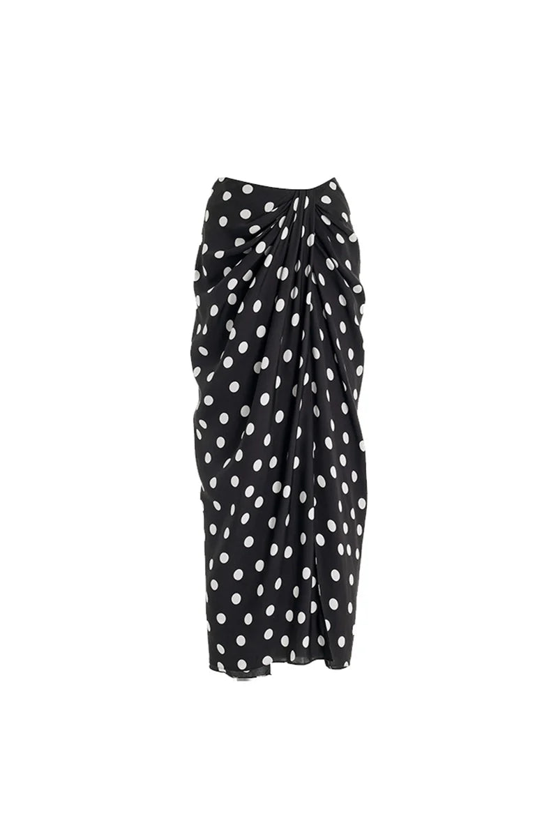 Elegant Polka Dot One-Piece Swimsuit-ROVOLE