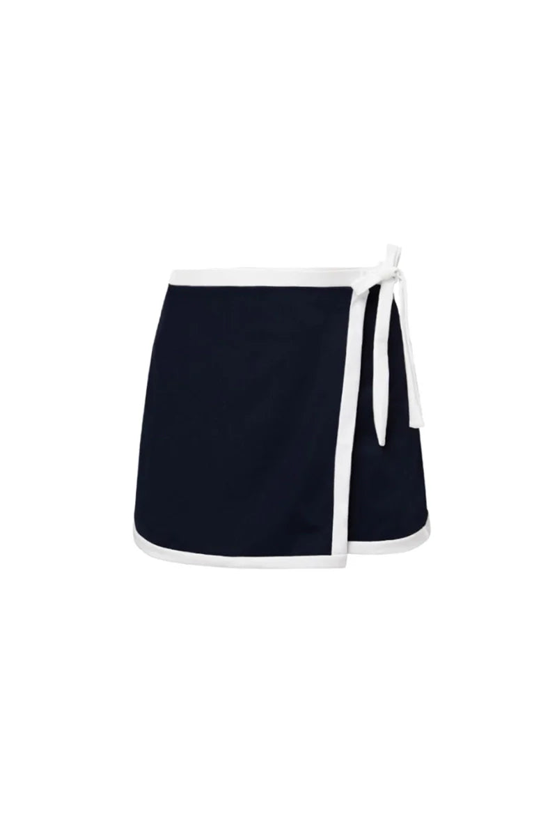 Cutout Black and White One-Piece Swimsuit-ROVOLE