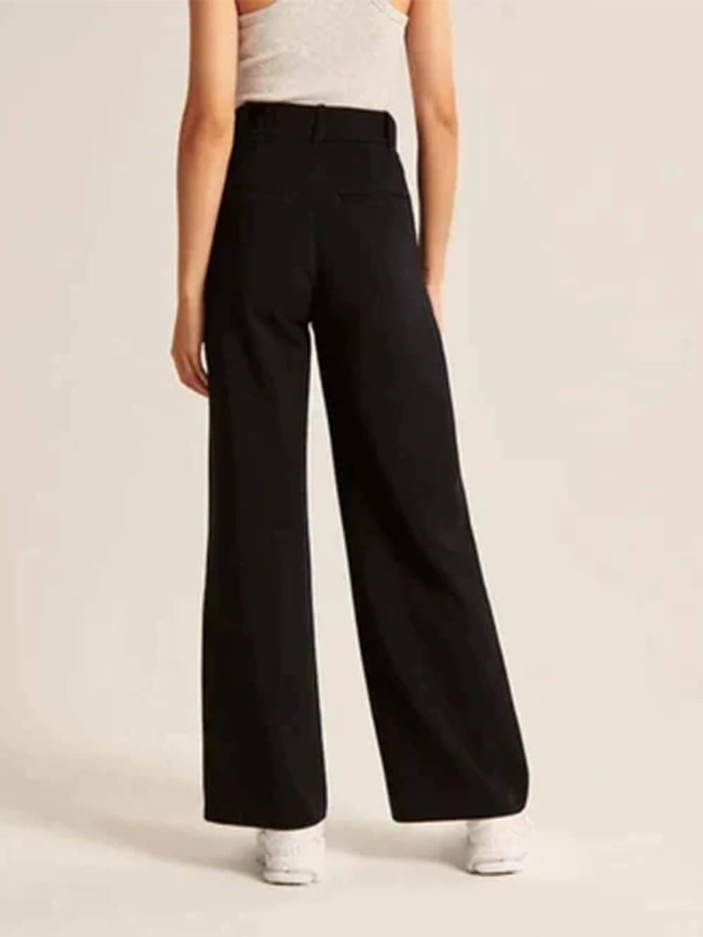 Wide Leg Tailored Pants-Massicos
