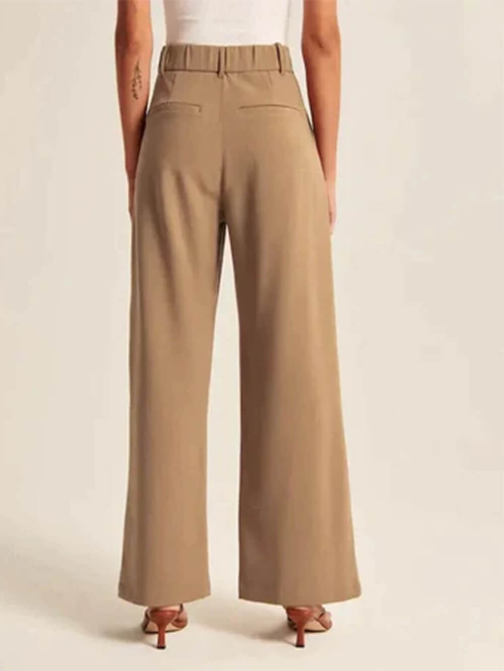 Wide Leg Tailored Pants-Massicos