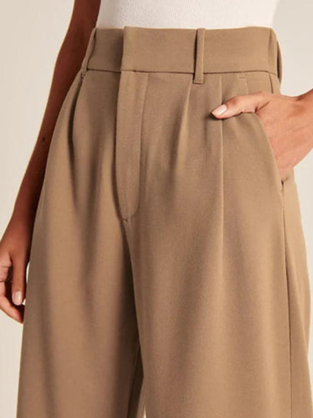 Wide Leg Tailored Pants-Massicos