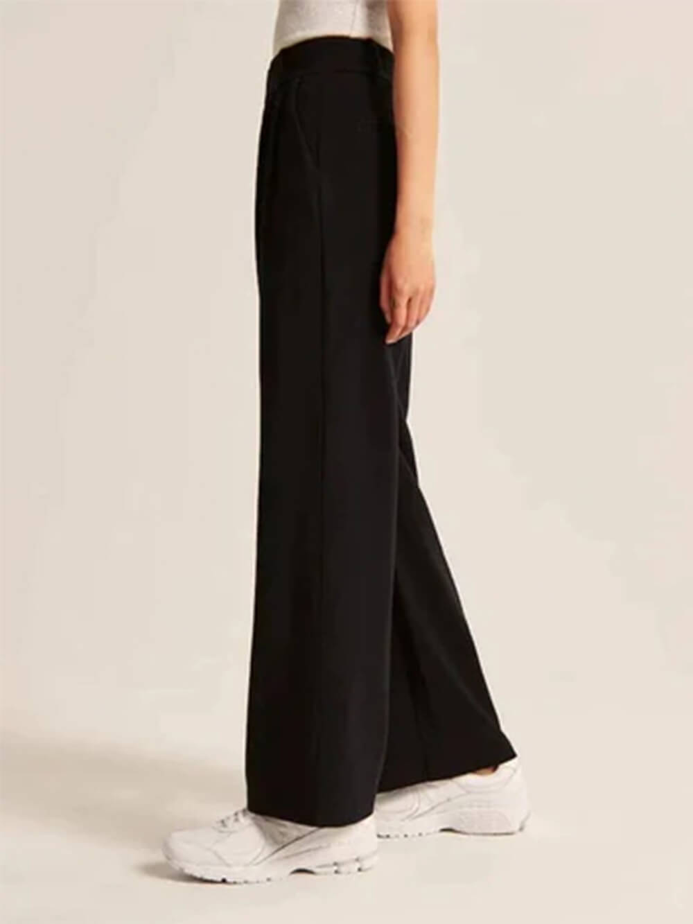 Wide Leg Tailored Pants-Massicos