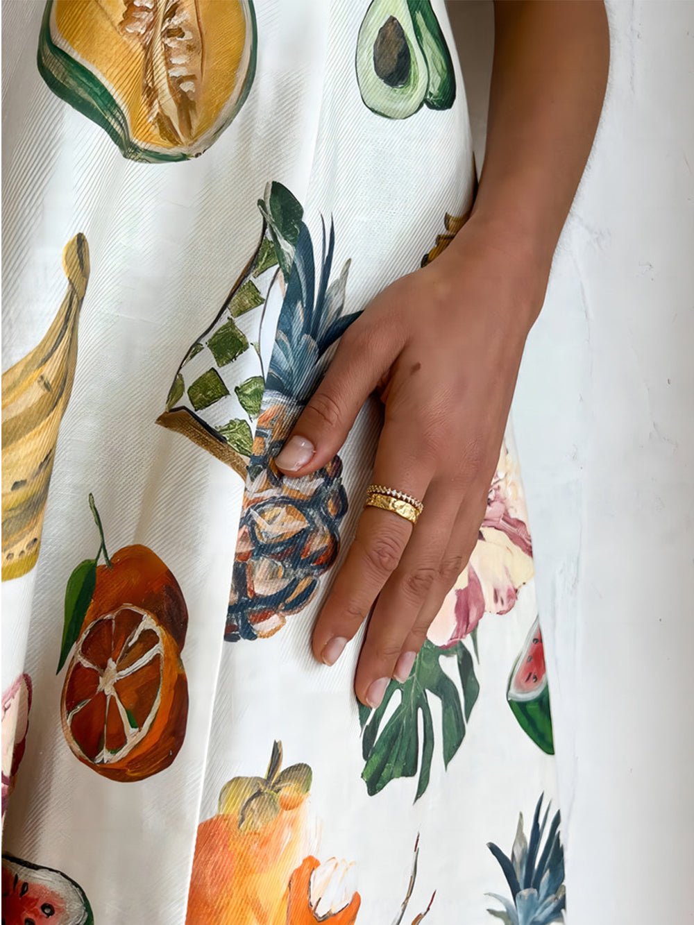 Fashion Graffiti Print Slim Fit Versatile Maxi Dress-Massicos