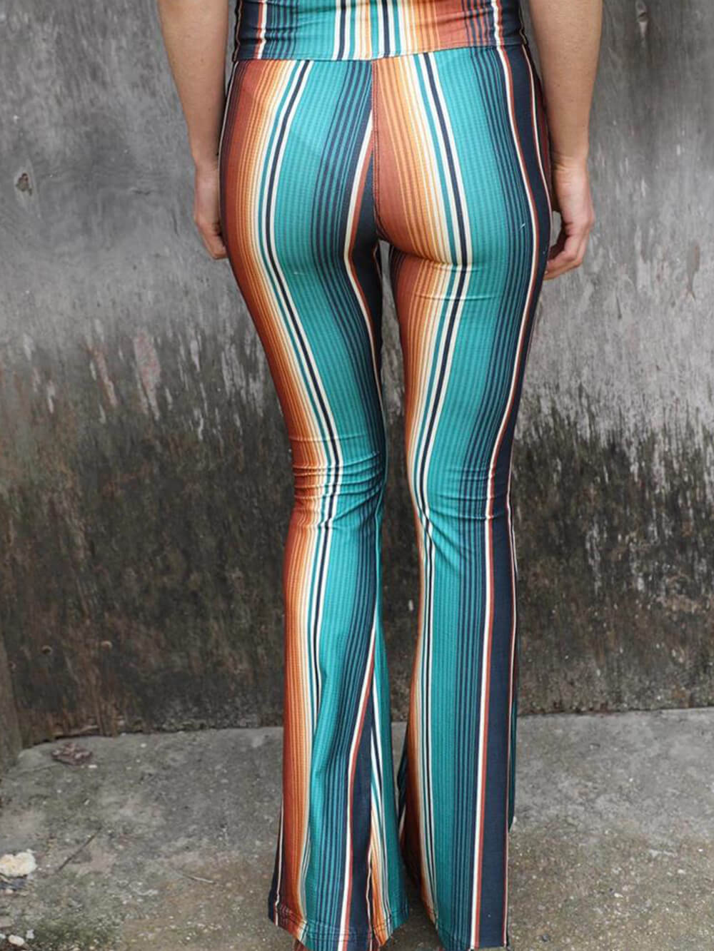Skinny High Waist Casual Pants And Flared Pants-Massicos