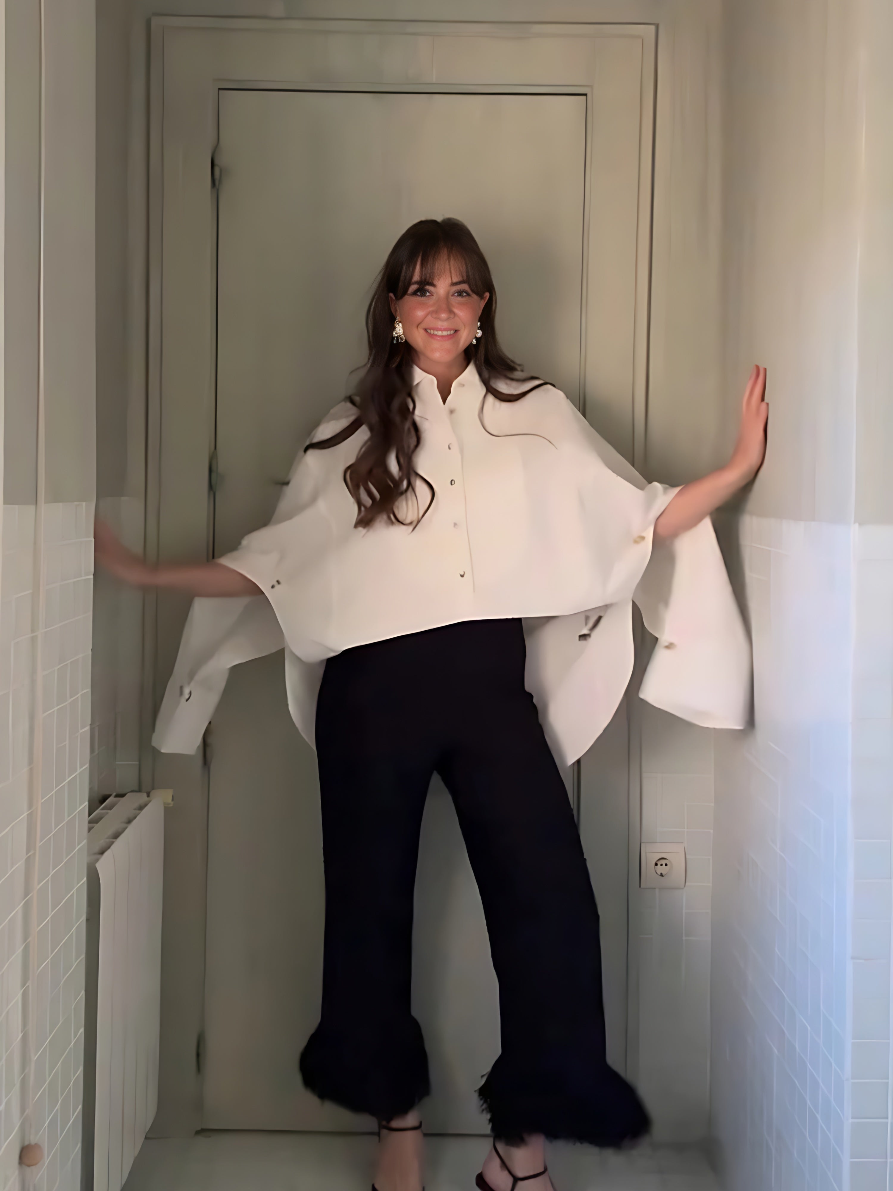 Statement Button Tuxedo Shirt & Fringed Trim Pants-Massicos
