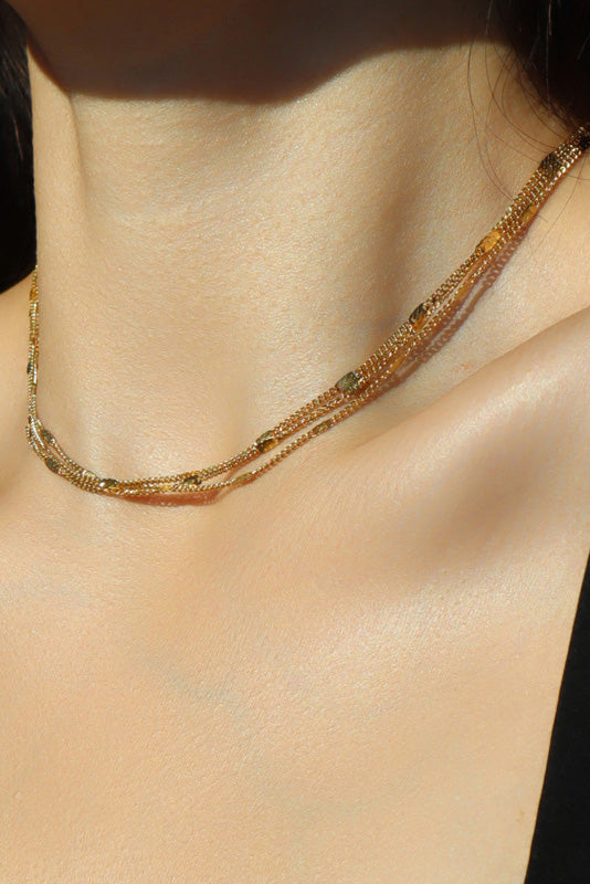 Gold Plated Seraphina Necklace-ROVOLE