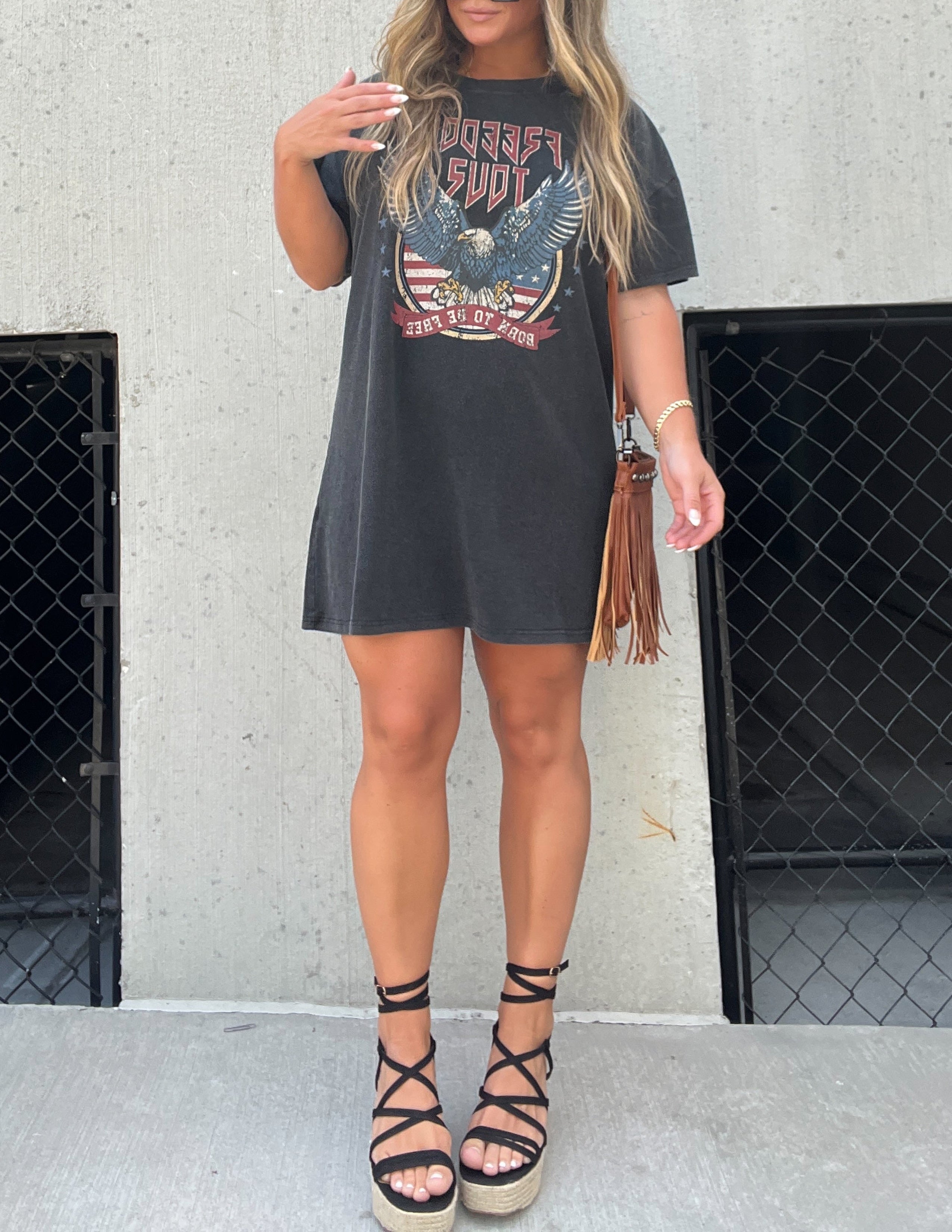 Freedom Tour T-Shirt Dress-Massicos