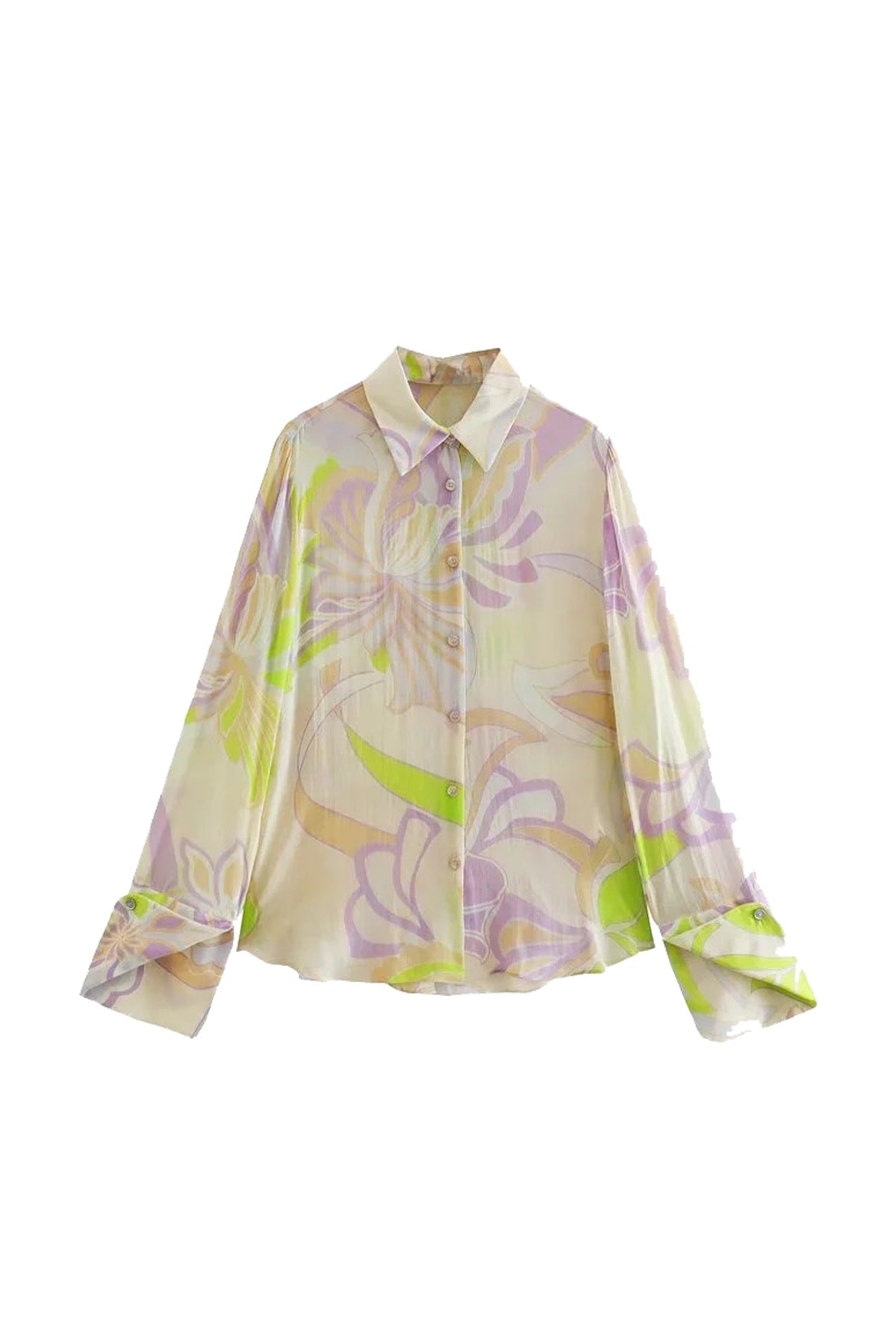 Flow Printed Blouse Set-ROVOLE