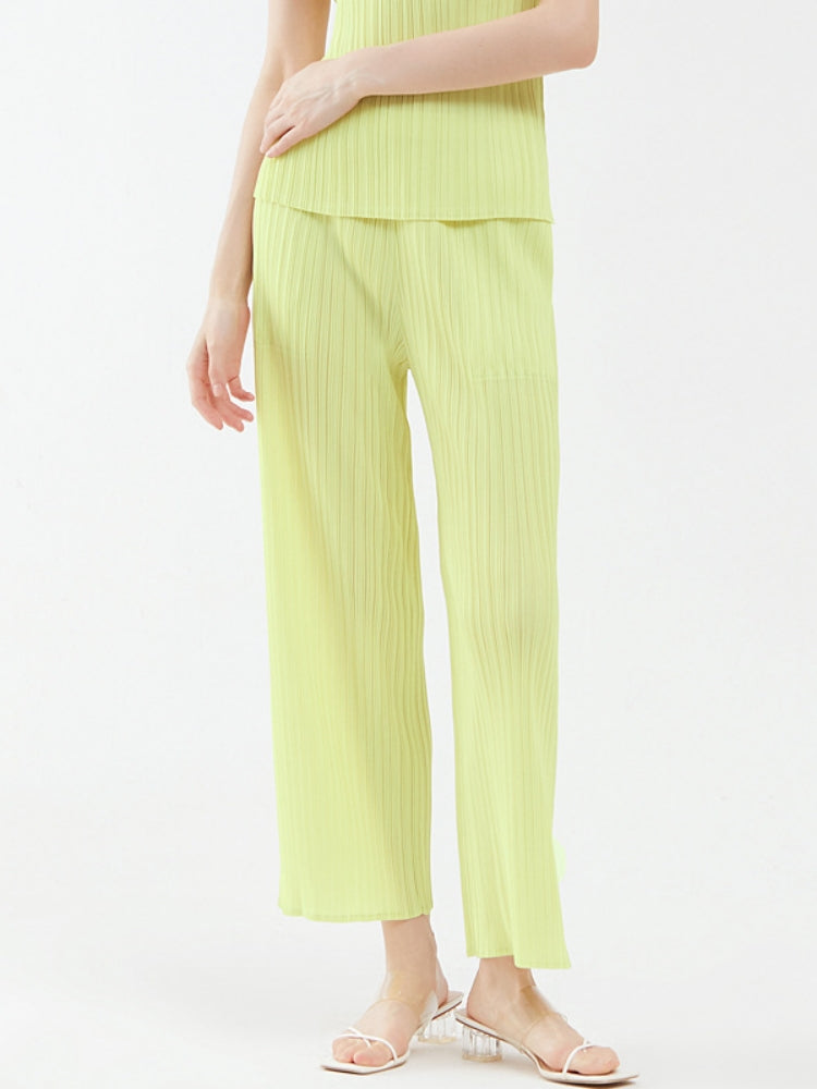 Women's Casual Wide-Leg Pleated Pants-Massicos