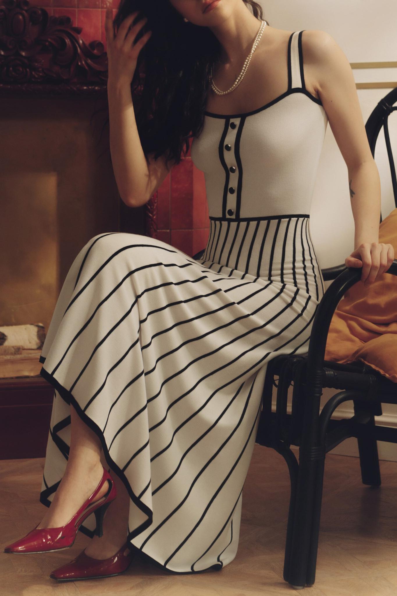 Pag Knit Cami Midi Dress-ROVOLE