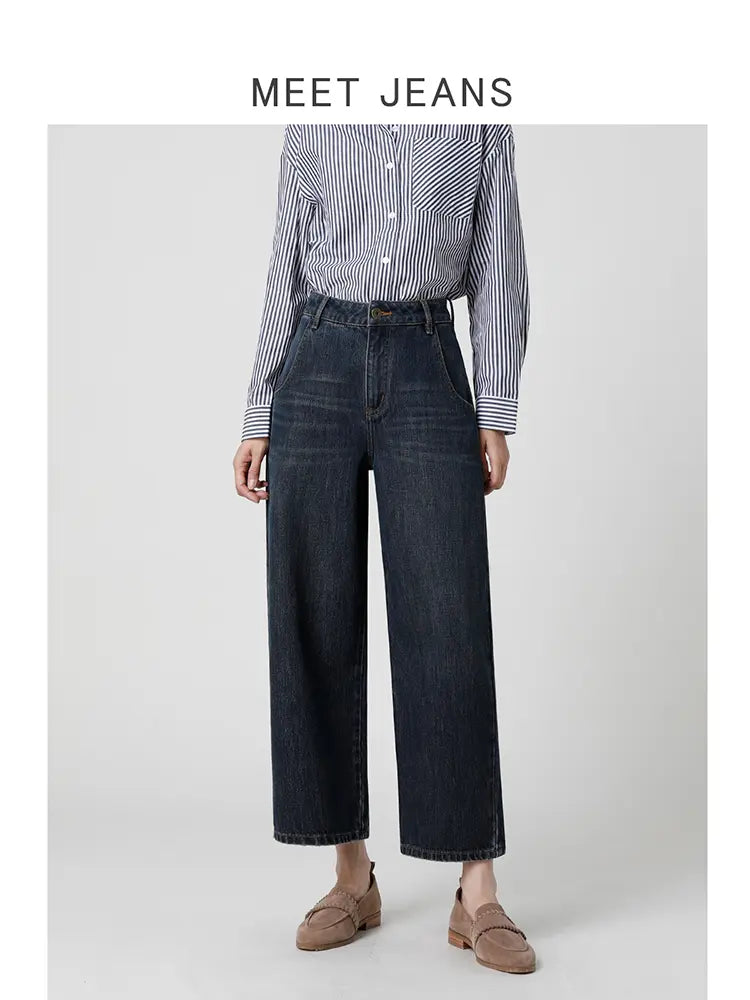 Old Money Vintage Straight Jeans-Massicos
