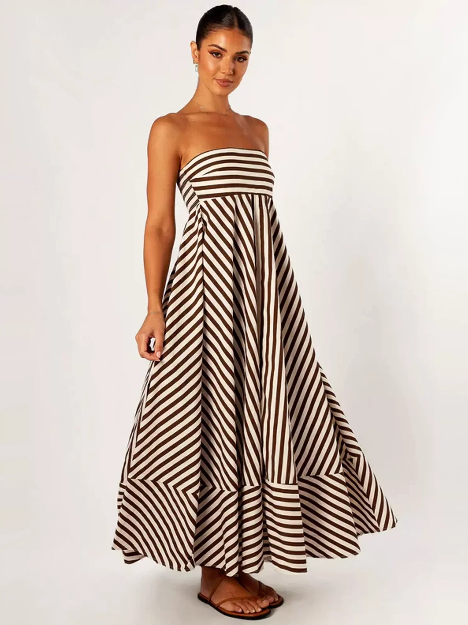 Nocturnal Charm Ruched Maxi Dress-Massicos