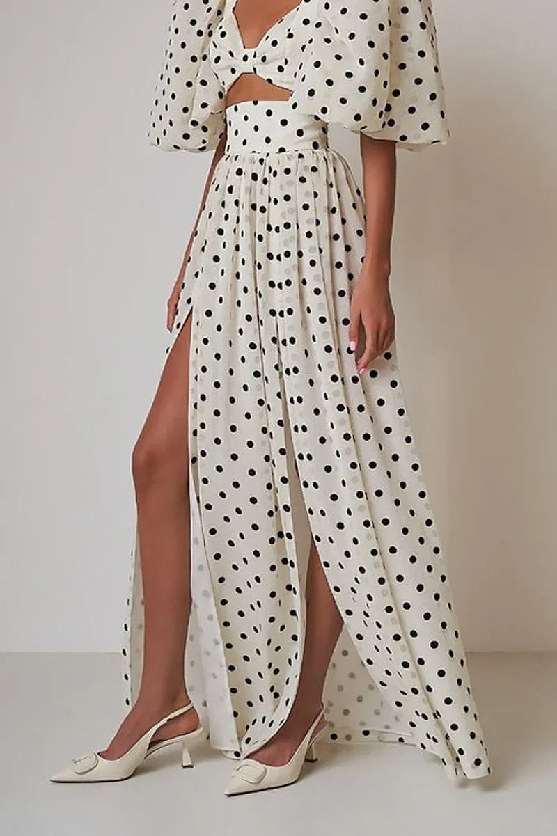 Ellie Polka Dot Skirt Set-ROVOLE
