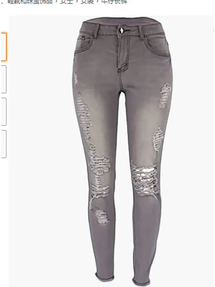 High-Waisted Stretch Skinny Jeans-Massicos