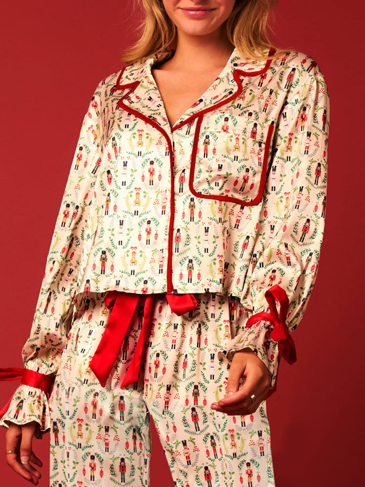 Christmas Characters Print Pajama Set-Massicos