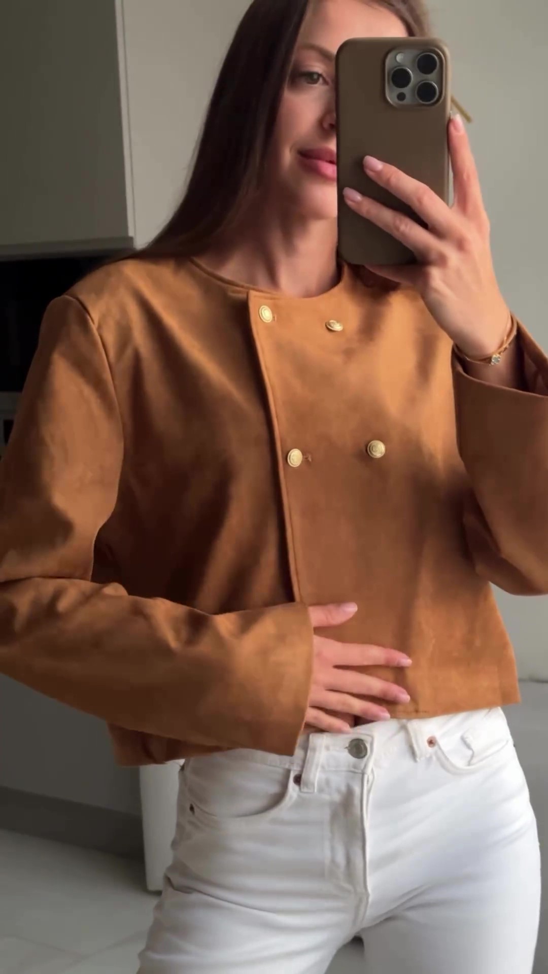 Trafni short cowhide jacket-Massicos
