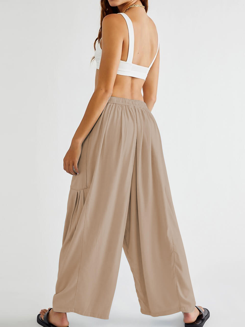 Comfortable Wide-Leg Yoga Pants-Massicos