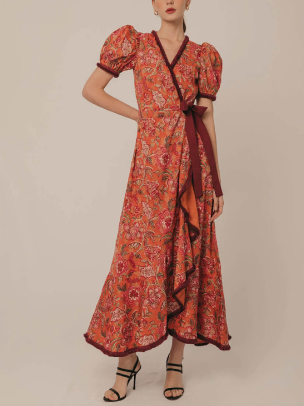 Bohemian Vintage Midi Dress-Massicos
