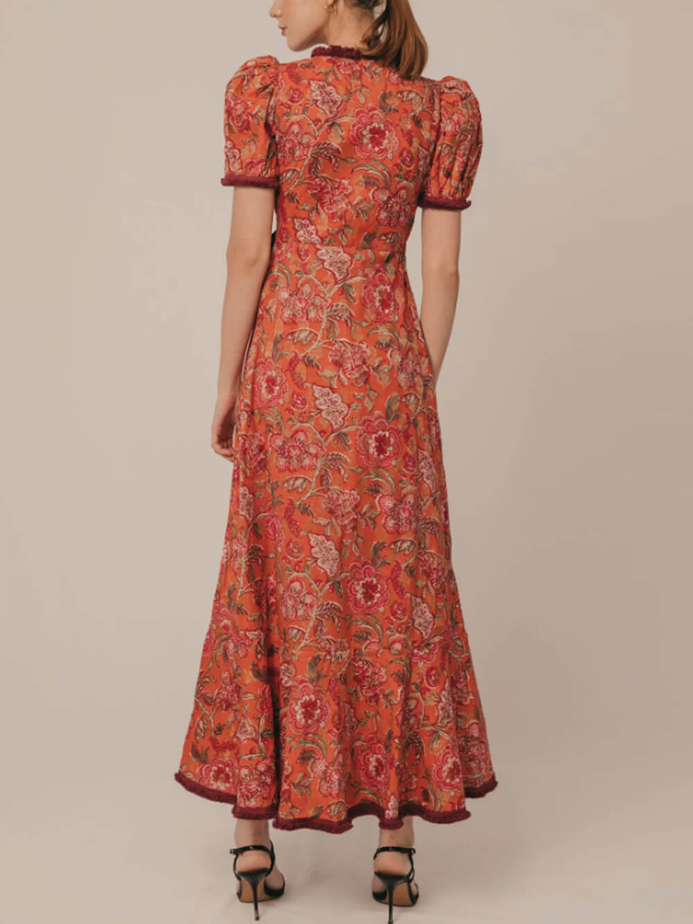 Bohemian Vintage Midi Dress-Massicos