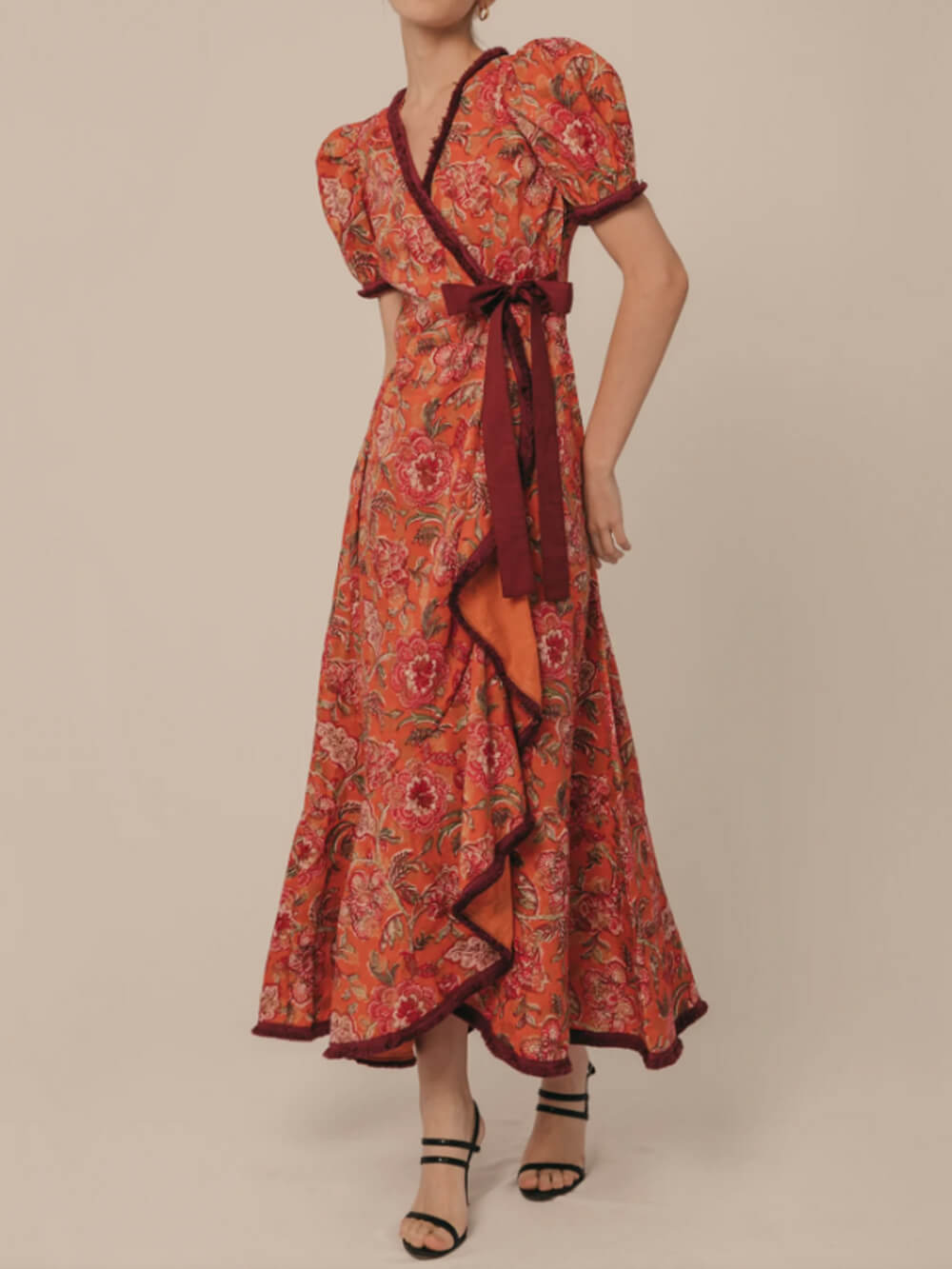 Bohemian Vintage Midi Dress-Massicos