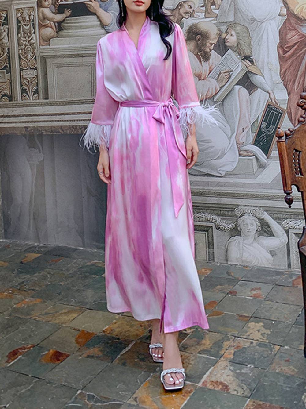 Feather Party Painting Pajamas Set-Massicos