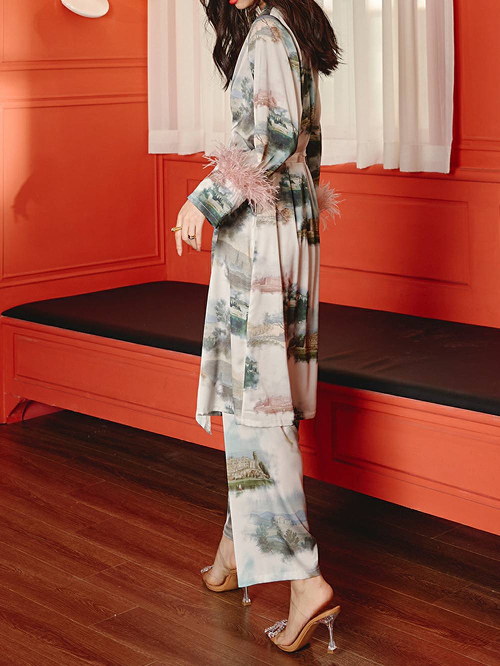 Feathered landscape pajamas three-pack-Massicos