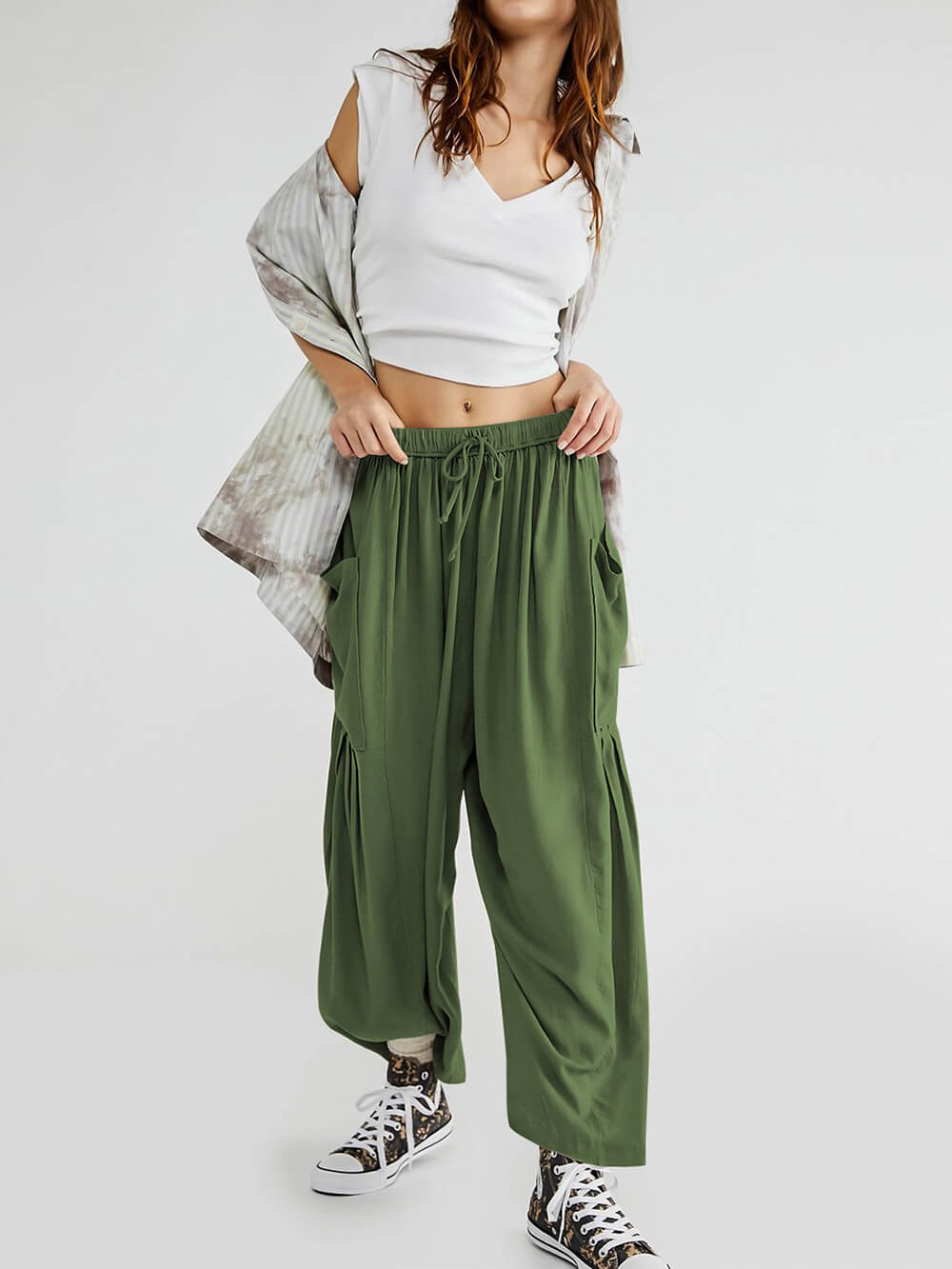 Comfortable Wide-Leg Yoga Pants-Massicos