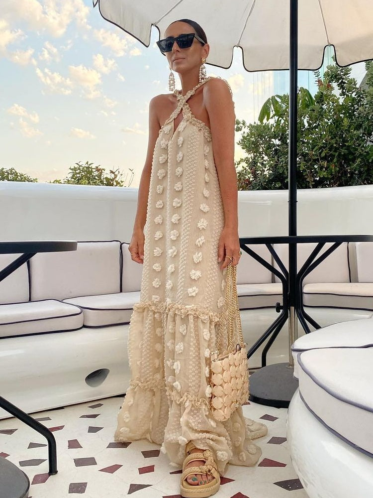 Halterneck Cake Dress-Massicos