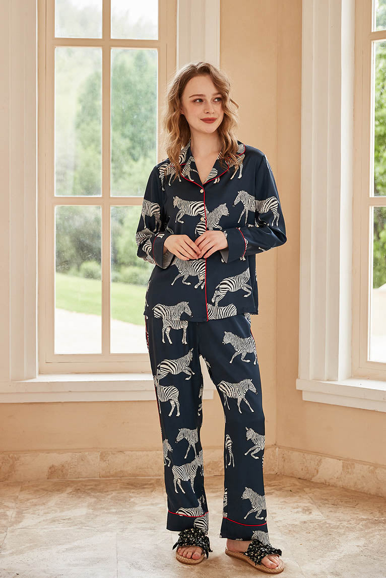 Zebra Print Pajama Set-ROVOLE