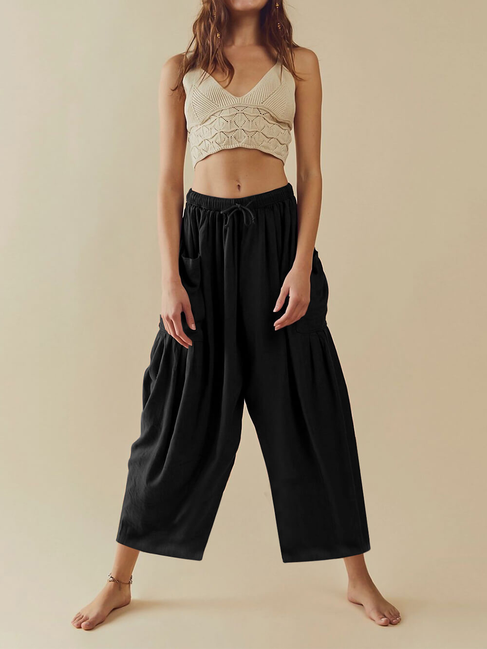 Comfortable Wide-Leg Yoga Pants-Massicos