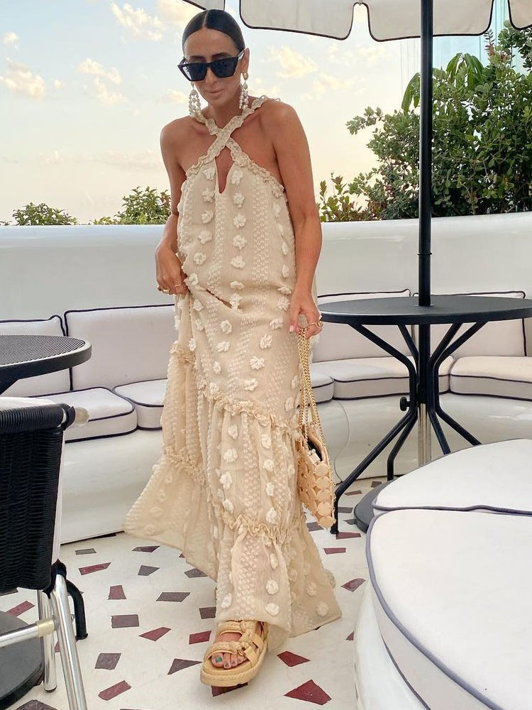 Halterneck Cake Dress-Massicos