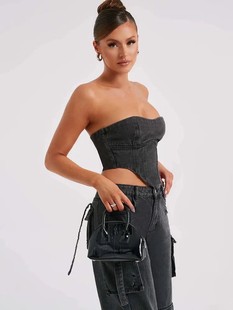 Low-Waist Pocket Jeans-Massicos