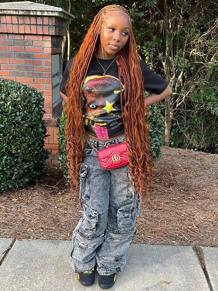 Trendy Multi-Pocket Workwear Denim-Massicos