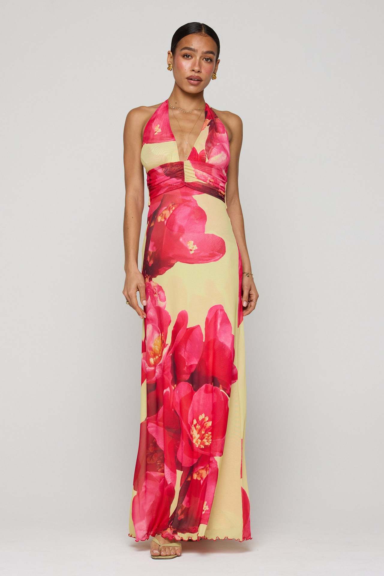 Camoni Polka Dot Diary Maxi Dress-ROVOLE