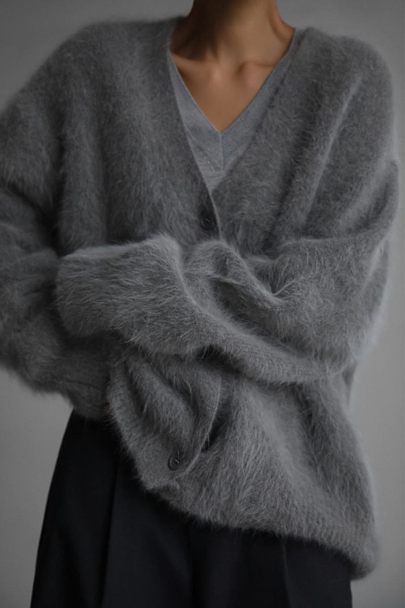 Celebrities Elegant Solid Buttons V Neck Outerwear-ROVOLE