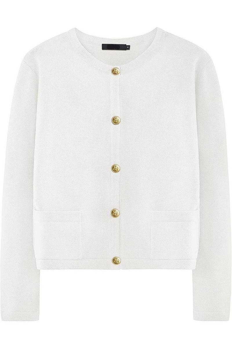 Casual Daily Solid Color Pocket Buttons O Neck Outerwear(3 Colors)-ROVOLE