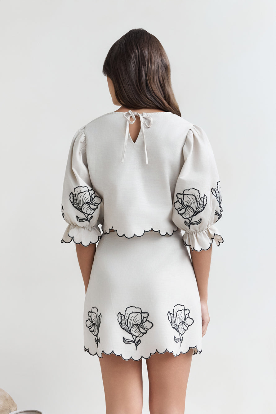 Embroidered Two - Piece Set-Massicos