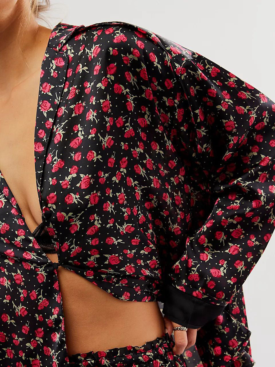 Rose Print Pajama Set-Massicos