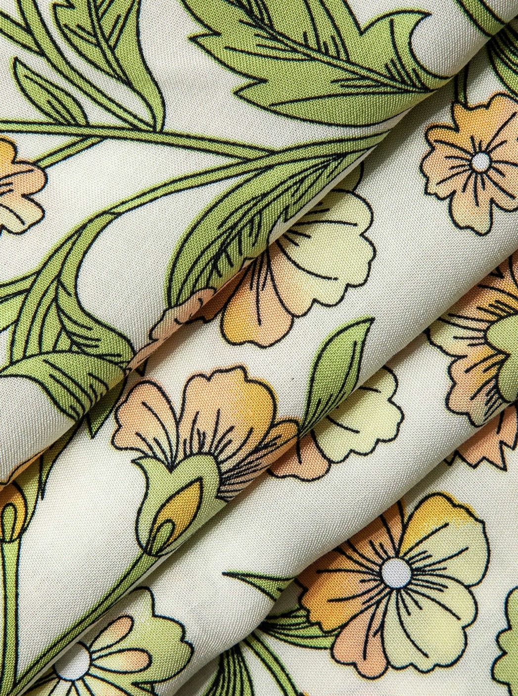 Floral Print High-Waist Wide Leg Pants-Massicos