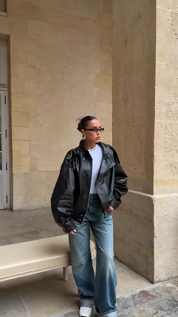 FAUX LEATHER JACKET-Massicos