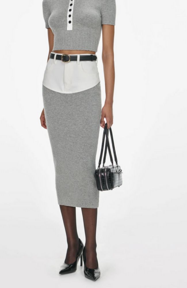 Gray knitted suit-Massicos