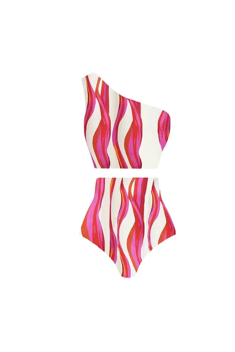 Halter Swimsuit and One Shoulder Bikini-ROVOLE