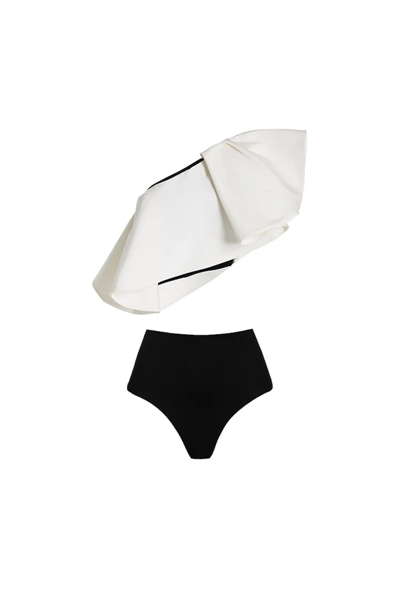 Bikini Set with Polka Dot Wrap Skirt-ROVOLE