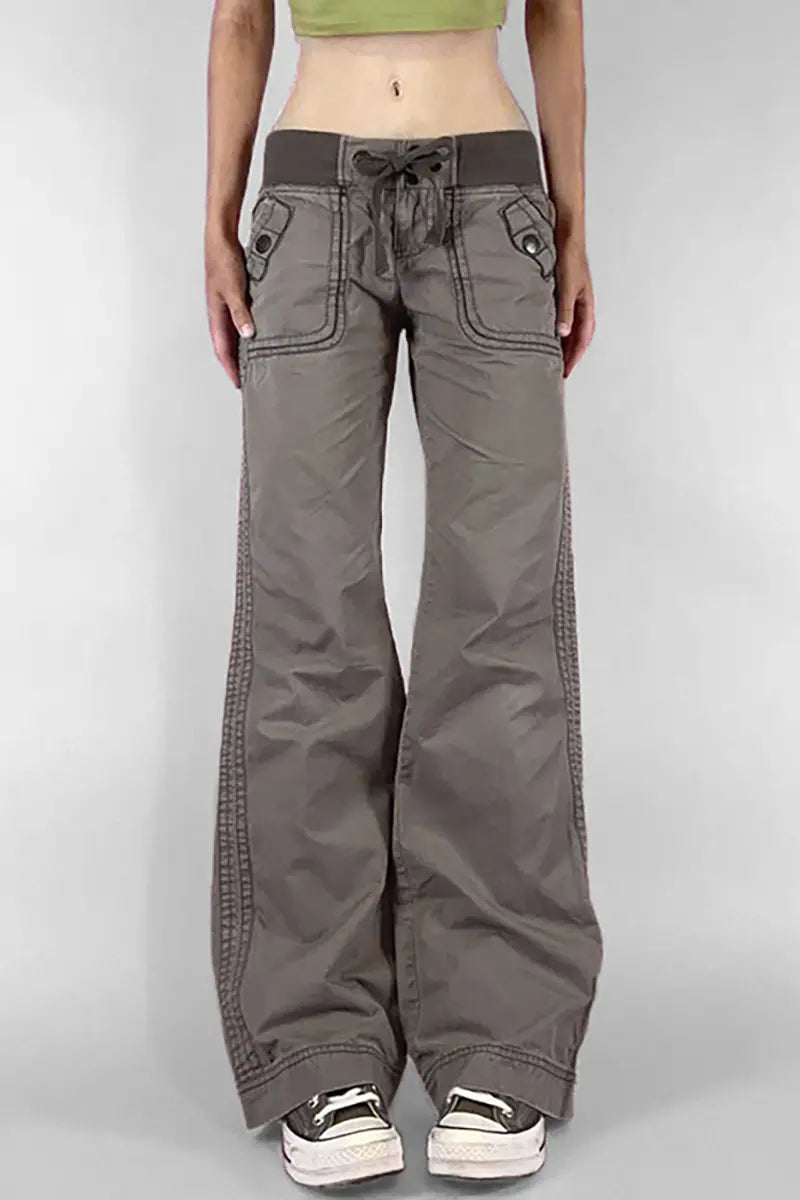 Trendy Slim-Fit Cargo Jeans-Massicos