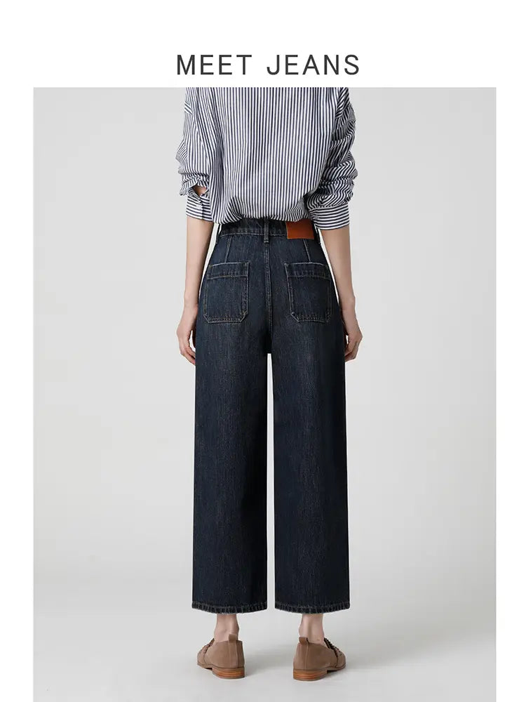 Old Money Vintage Straight Jeans-Massicos