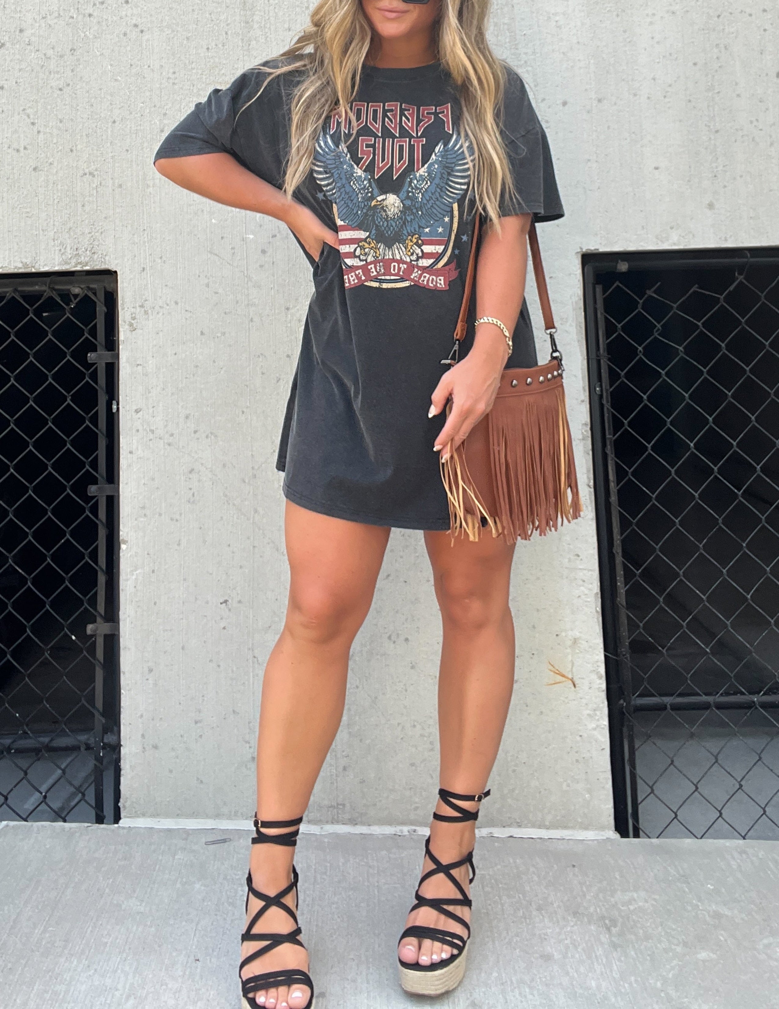 Freedom Tour T-Shirt Dress-Massicos