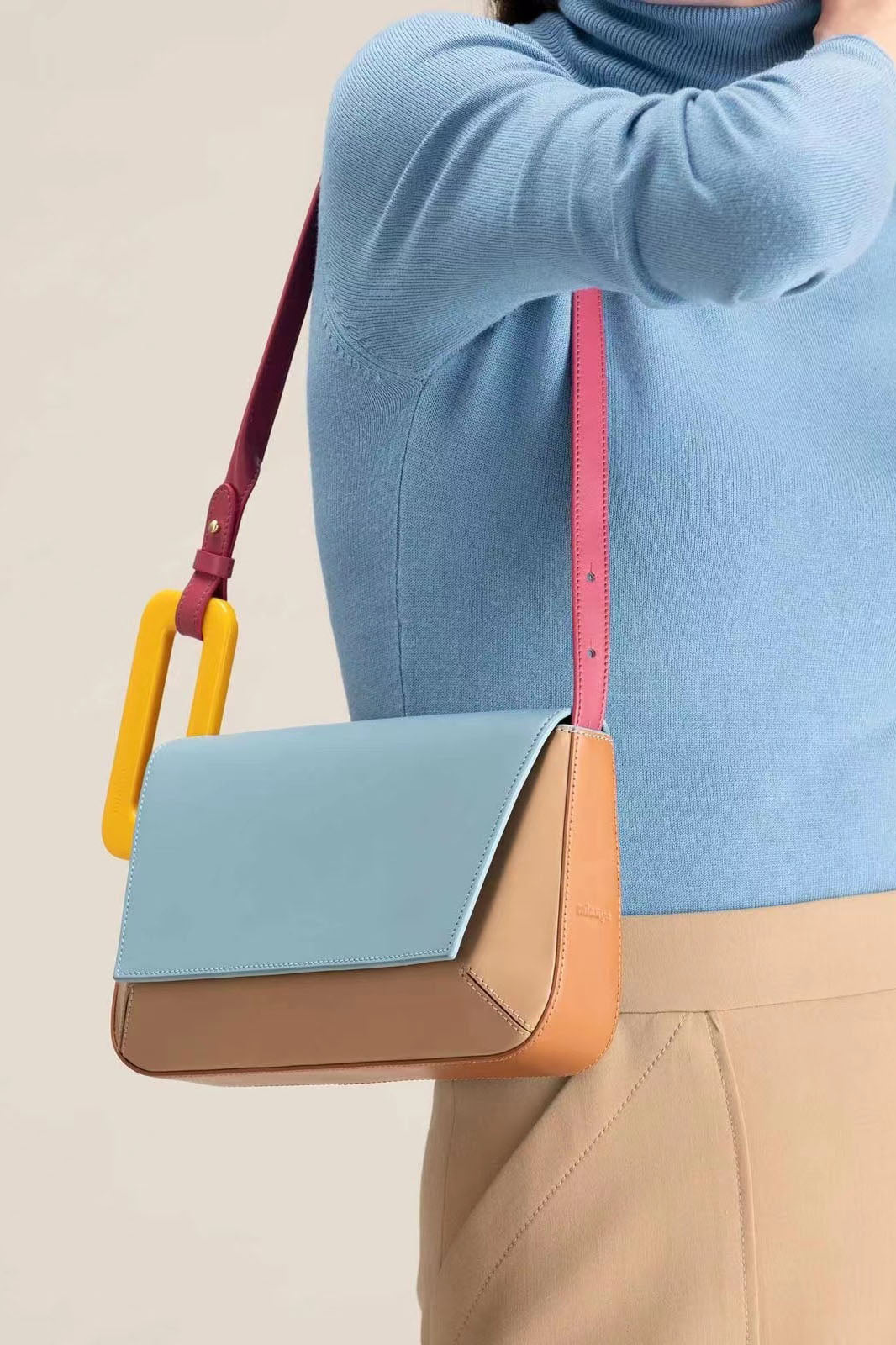 Cute Style Trendy Color-Block Patchwork Bag-ROVOLE